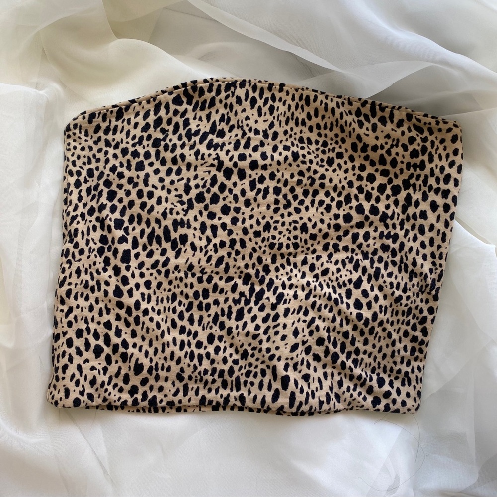 Brandy Melville Jenny Leopard Print Tube Top